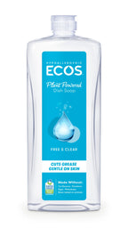 ECOS, Earth Friendly Products Dishmate Detergent and, Free & Clear, 25 Fl Oz