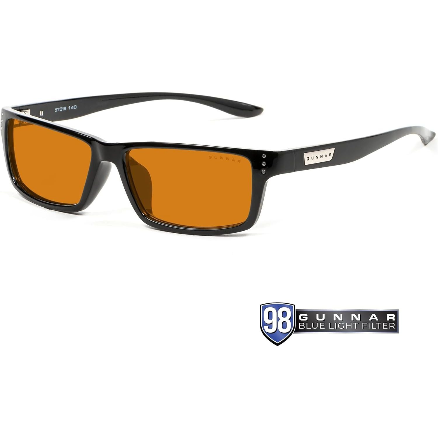 Buy now GUNNAR - Premium Gaming and Computer Glasses - Blocks Blue Light - Riot Onyx Amber Max at indiglob india