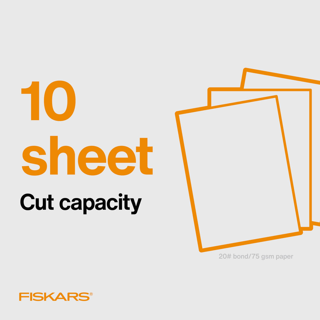 Fiskars SureCut Portable Paper Cutter, Precise Trimmer Tool, 9" Cut Length