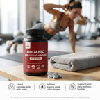 Organic Apple Cider Vinegar with The Mother – 1200mg Capsules for Optimal Wellness, Gluten-Free, Non-GMO, 120 Veggie Capsules – Zealthy Life