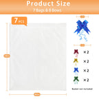 7 Pack Extra Large Cellophane Bags, 40x50" Cellophane Bags for Gift Baskets