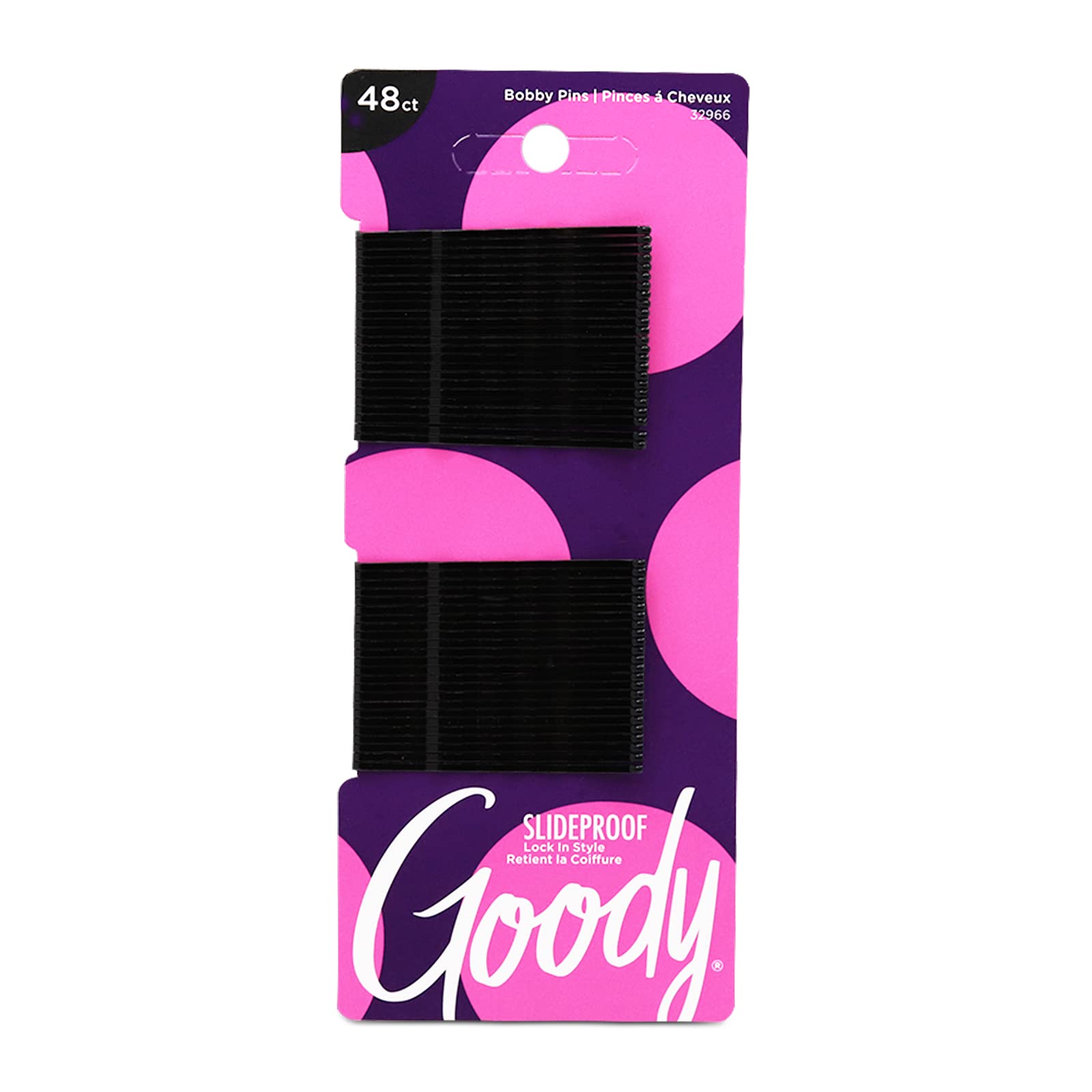 Goody Styling Essentials Bobby Pins, Black, 2 Inches, 60 Count (Pack of 1)