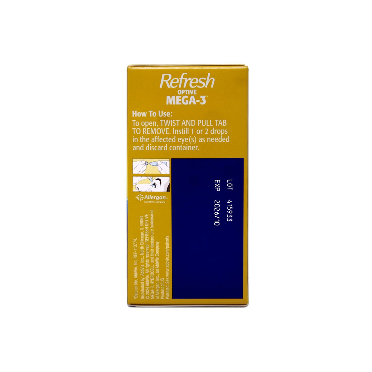 Refresh Optive Mega-3 Preservative-Free Lubricant Eye Drops, 0.01 Fluid Ounce Vials - 30 Count (Pack of 2)