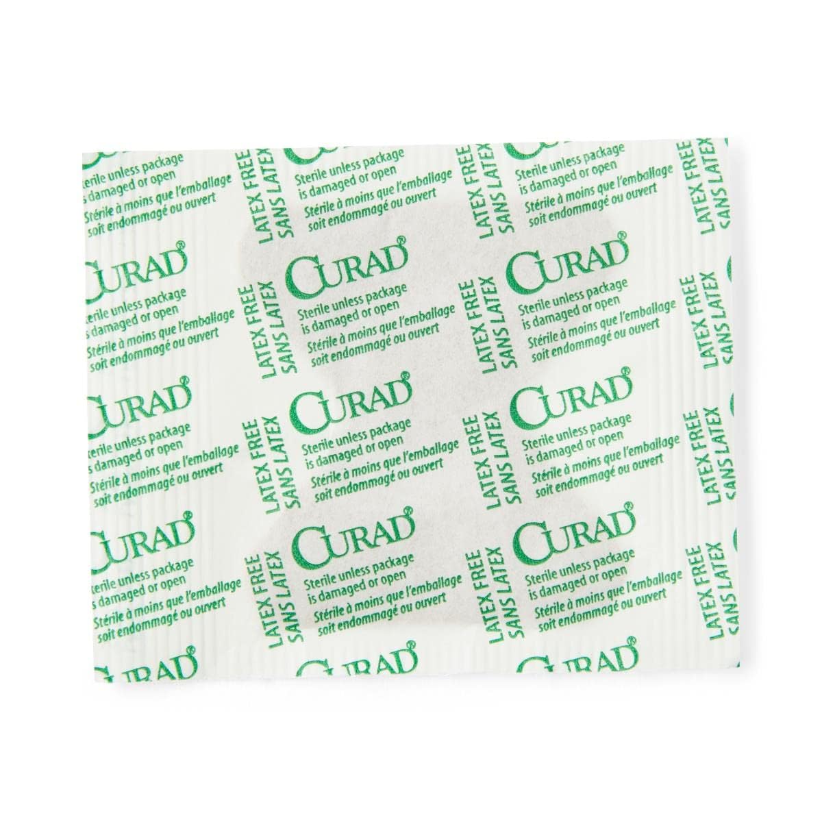 CURAD Flex-Fabric Adhesive Fingertip Bandages, Skin-Friendly Adhesive, 2 x 1.75 Inches, Breathable Fabric, 100 Bandages Per Box