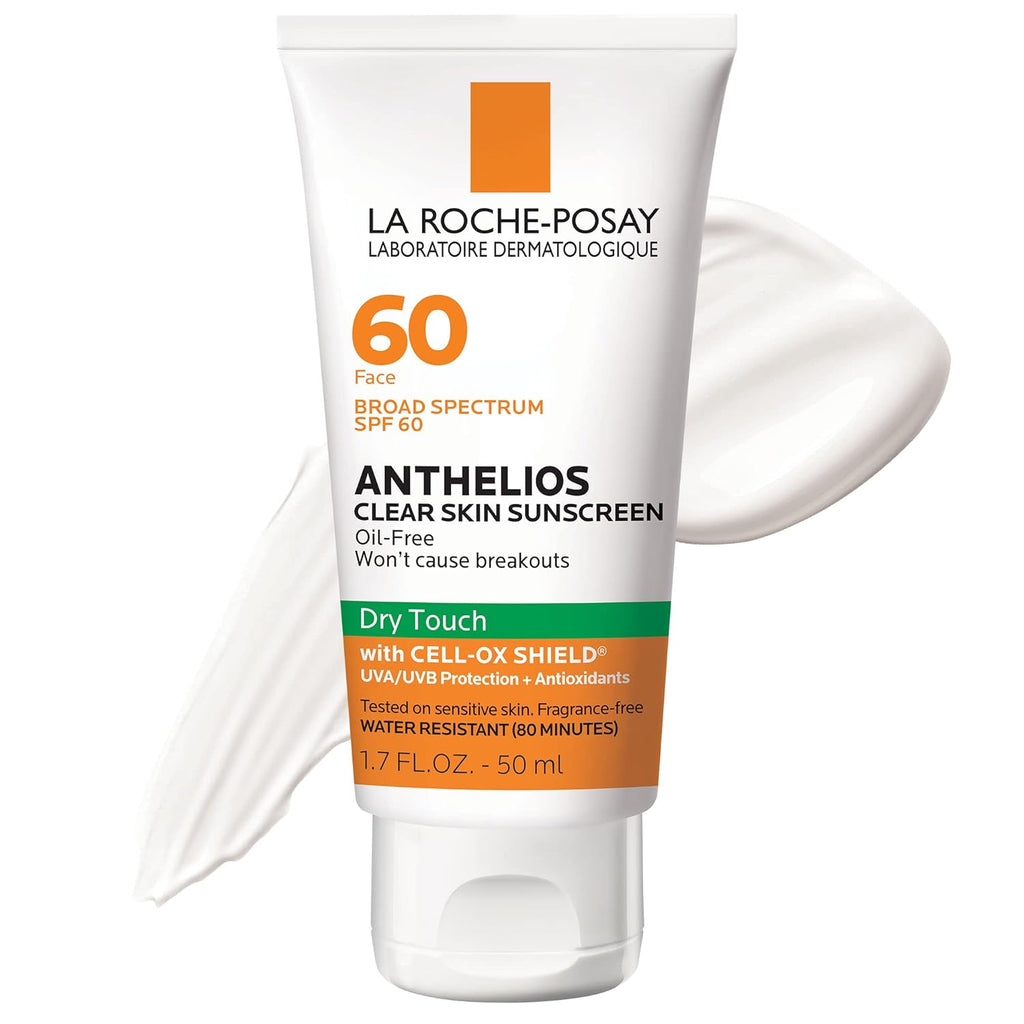 Buy now La Roche-Posay Anthelios Clear Skin Sunscreen Dry Touch SPF 60, Oil Free Sunscreen For Face, Oil Absorbing, Broad Spectrum SPF + Antioxidants, Non-Greasy, Oxybenzone Free, Travel Size at indiglob india