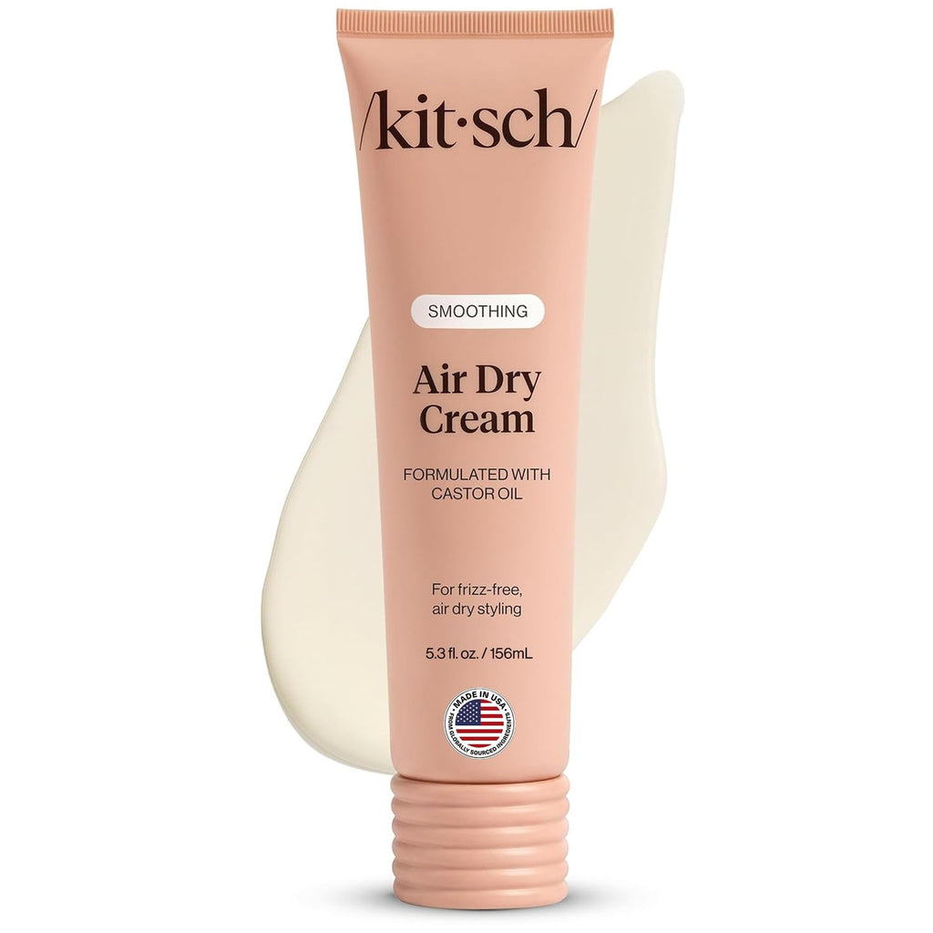 Kitsch Smoothing Air Dry Cream – With Castor Oil & Coconut Oil - 5.3 oz | Frizz Control Hair Care Product – Lightweight Hair Styling Products – Enhances Natural Hair Texture Appearance