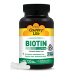 Country Life High Potency Biotin 10 mg, 120 Capsules