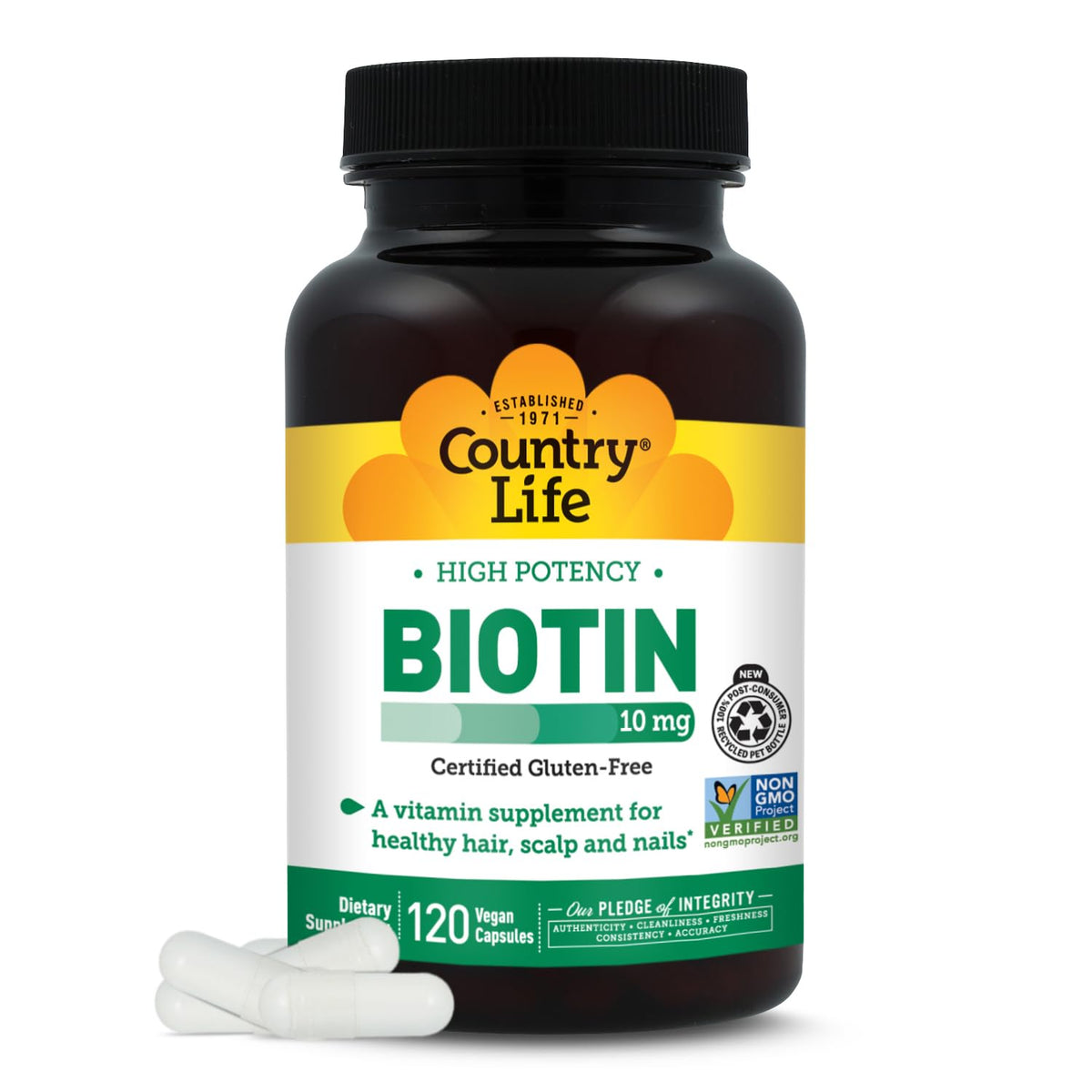 Country Life High Potency Biotin 10 mg, 120 Capsules