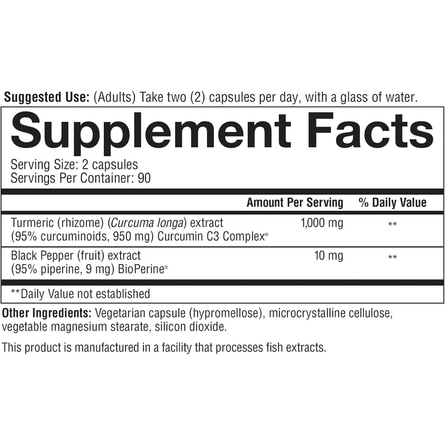 Youtheory Turmeric Extra Strength, 1,000 mg, 180 Capsules, Pack of 2 | Clinically Studied Curcumin C3 Complex, 95% Total Curcuminoids, BioPerine Black Pepper for Absorption, Joint Support*