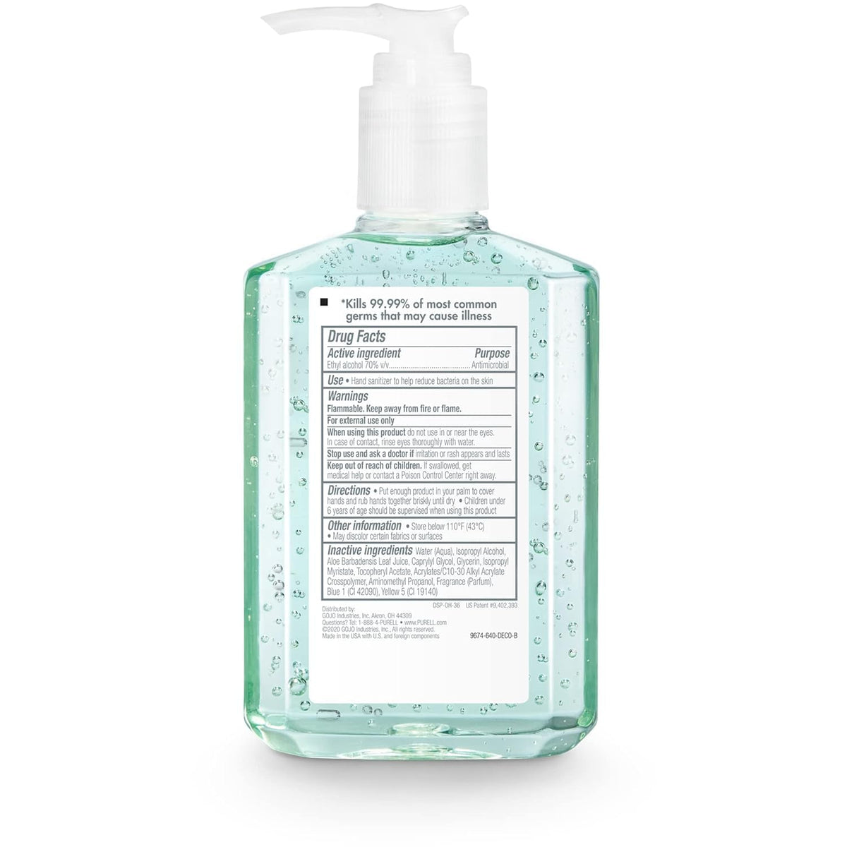 Purell Hand Sanitizer Soothing Gel Pump Bottle, 4ct x 8 oz - 9674-06-ECDECO