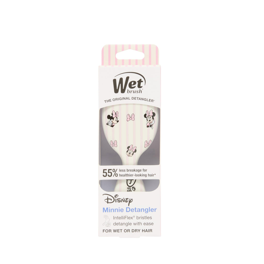 Wet Brush Hello Disney Minnie Mouse - Detangling Travel Hair Brush - Ultra-Soft IntelliFlex Bristles Glide Through Tangles with Ease - Mini Hair Brush - Pain-Free - All Hair Types, Limited Edition