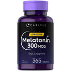 Carlyle Melatonin 300 mcg | 365 Tablets | Low Dose