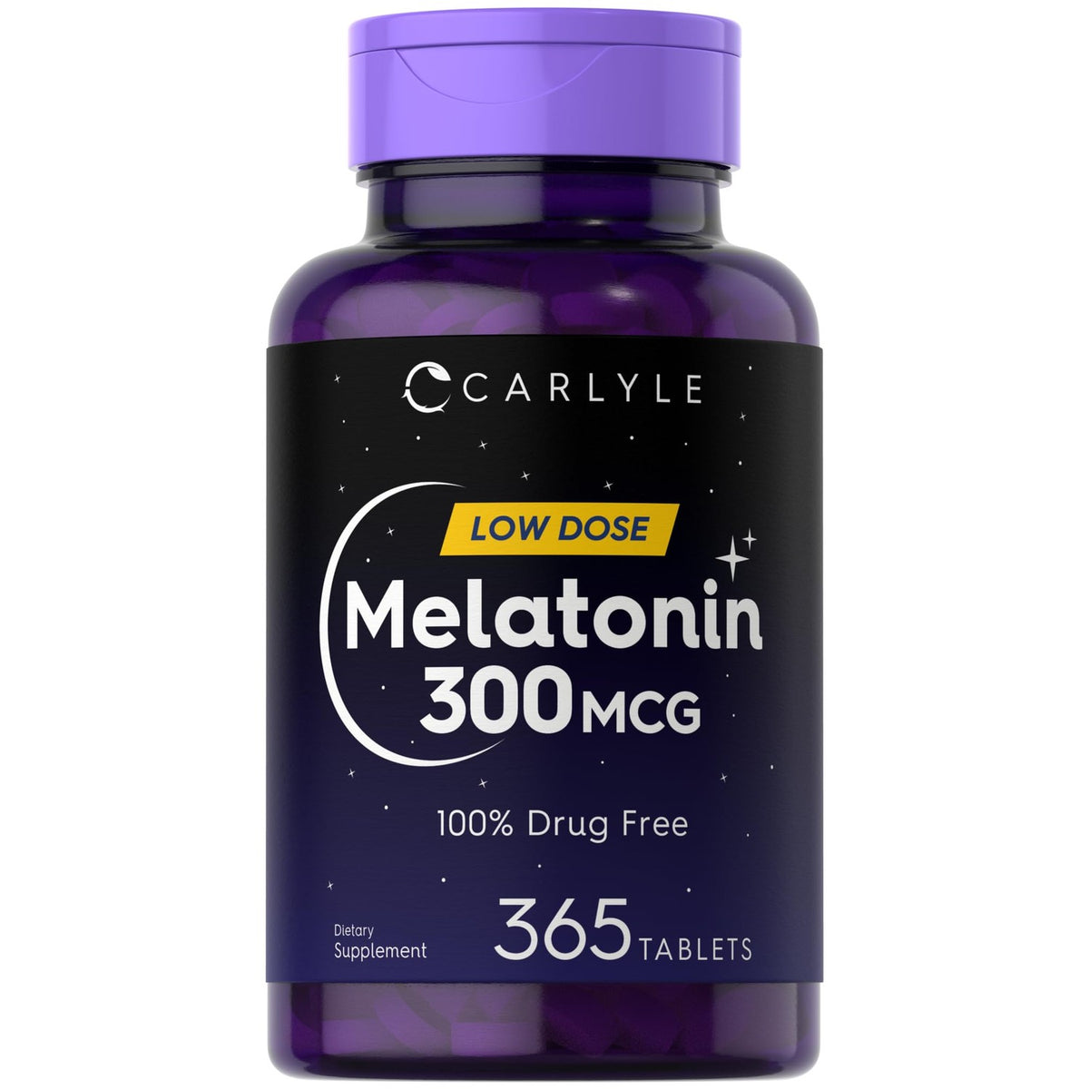 Carlyle Melatonin 300 mcg | 365 Tablets | Low Dose