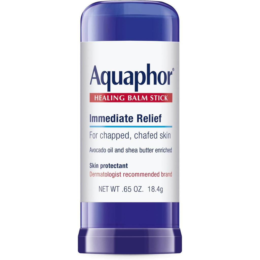 Aquaphor Healing Balm Stick, Skin Protectant, 0.65 OZ | Body Balm Protectant with Avocado Oil and Shea Butter for Chapped or Chafed Skin, Paraben and Fragrance Free