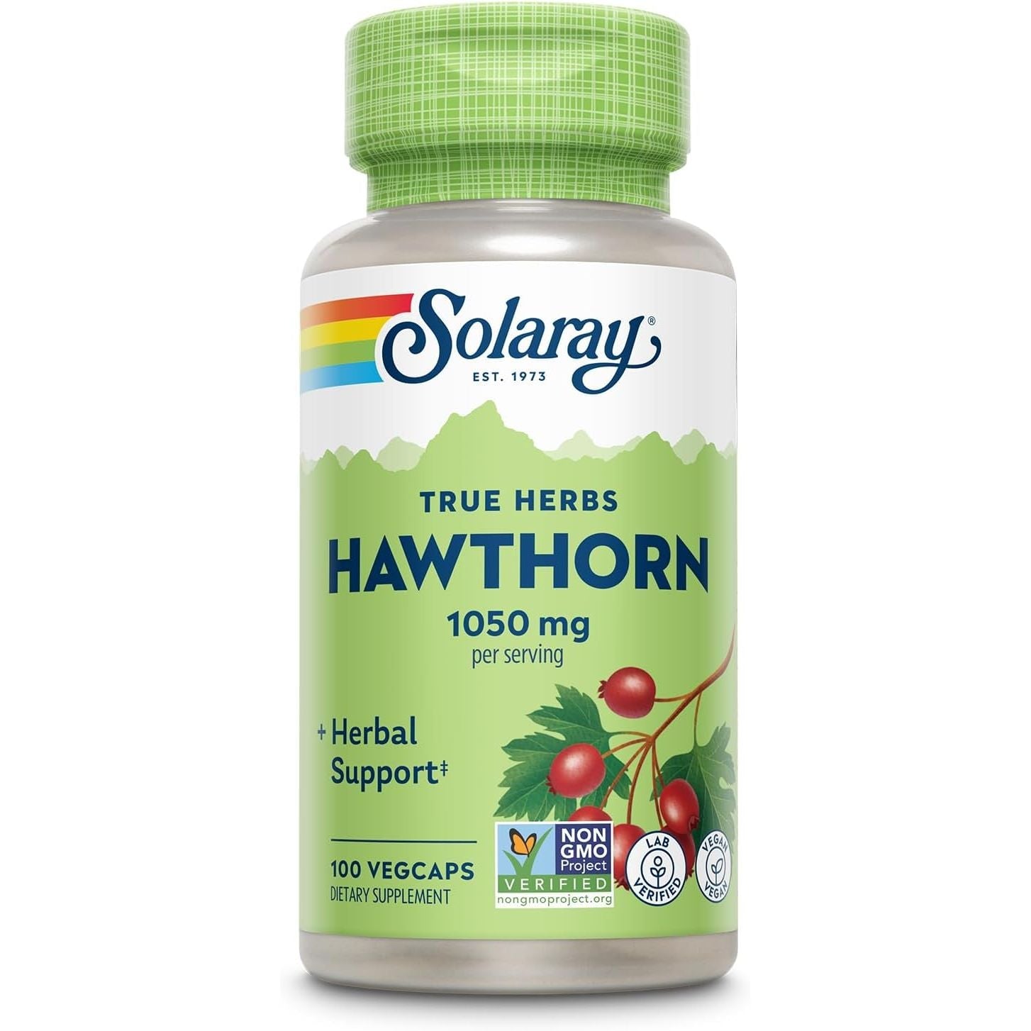 Buy now SOLARAY Hawthorn Berry Capsules 1050 mg - Soothing Herbal Support - Hawthorne Berry Supplement for Overall Wellness Support - Whole Berry, Vegan, Non-GMO, 60 Day Guarantee, 90 Servings, 180 VegCaps 100 Count (Pack of 1) at indiglob india