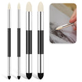 4pcs Artist Blending Sponge Pen Dual Tip Reusable Drawing Art Soft Oil Pastel Blending Tools Washable Sketch Rubbing Sponge Brush for Artist Professional Sketch Drawing Blending Lightening & Highlight