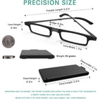 Buy now Case Upgrade-Ultra-light and Thin Foldable Reading Glasses Folding Readers for Men Women Compact Portable Rectangle Eyewear Case (Black, 2.0) at indiglob india