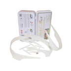 Buy now Slick Collar Shirt Collar Support System set with 3 adjustable, 10 premium Collar Stays & a Durable tin Travel EDC Box in White at indiglob india