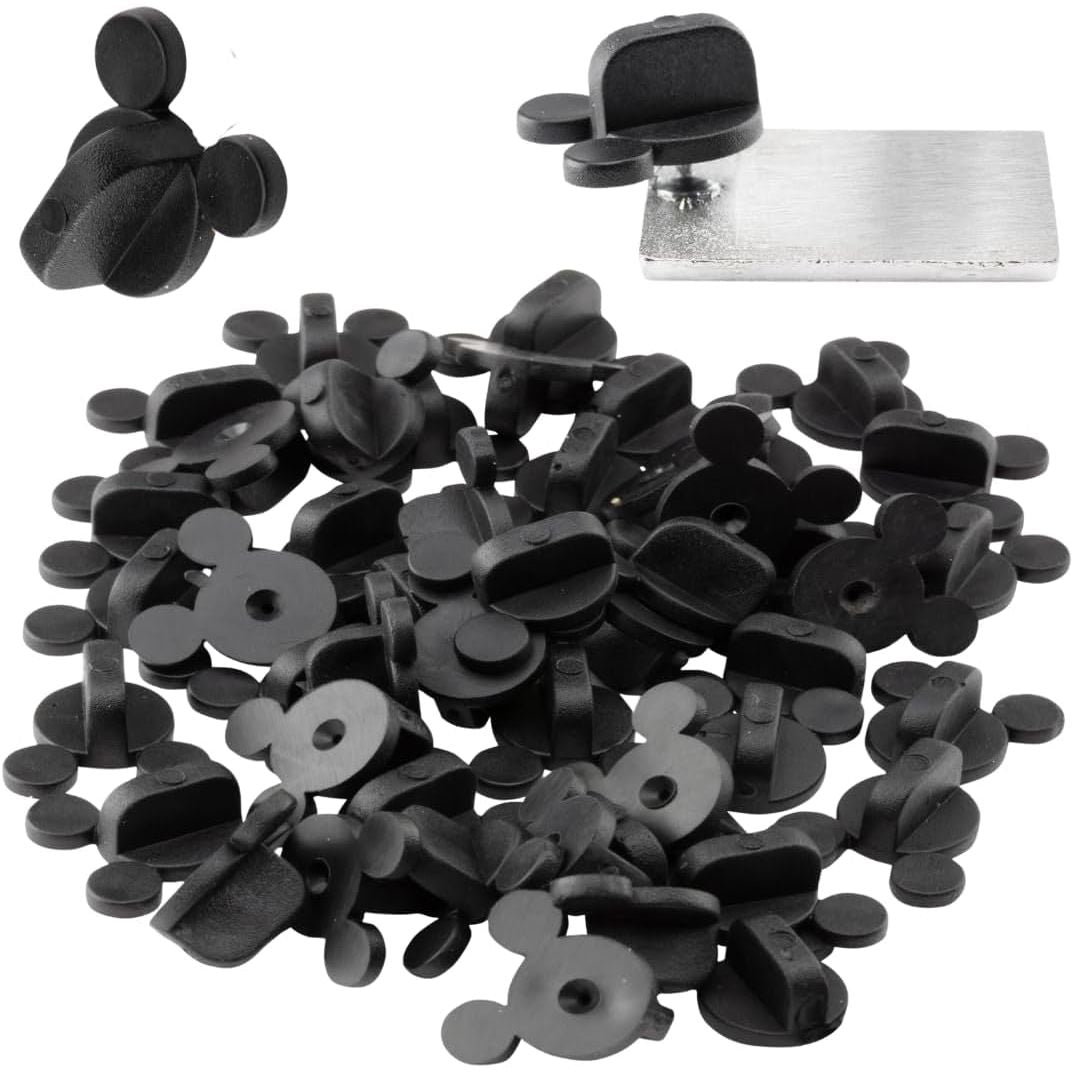 Buy now PVC Rubber Mouse Ears Replacement Pin Backs(50 Pcs) -Compatible with Mickey Mouse, Disney & Novelty Collectible pins - Keep Your Favorite pins Safely Secured to Your Clothes - Keepers, Pinback 50 Pack at indiglob india