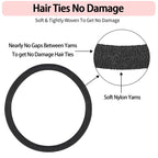 ADRIONE Colorful Hair Ties for Women, Girls & Kids 288 Bulk Pack, 4MM Ponytail Holders Hair Elastic Bands for Thick, Medium, Thin, Fine, Short Hair Rubber Bands No Damage Non Slip (40 Assorted Colors)