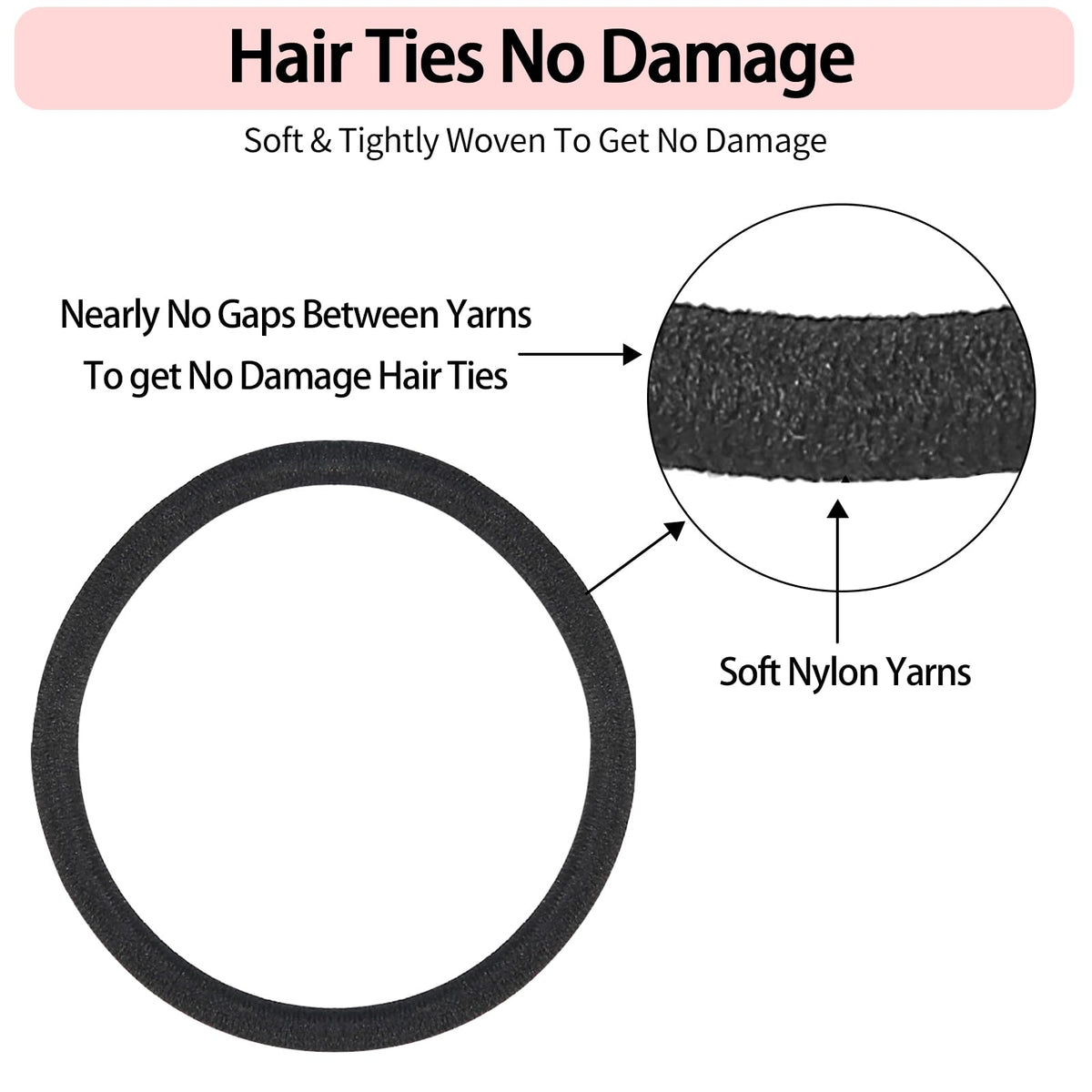 ADRIONE Colorful Hair Ties for Women, Girls & Kids 288 Bulk Pack, 4MM Ponytail Holders Hair Elastic Bands for Thick, Medium, Thin, Fine, Short Hair Rubber Bands No Damage Non Slip (40 Assorted Colors)