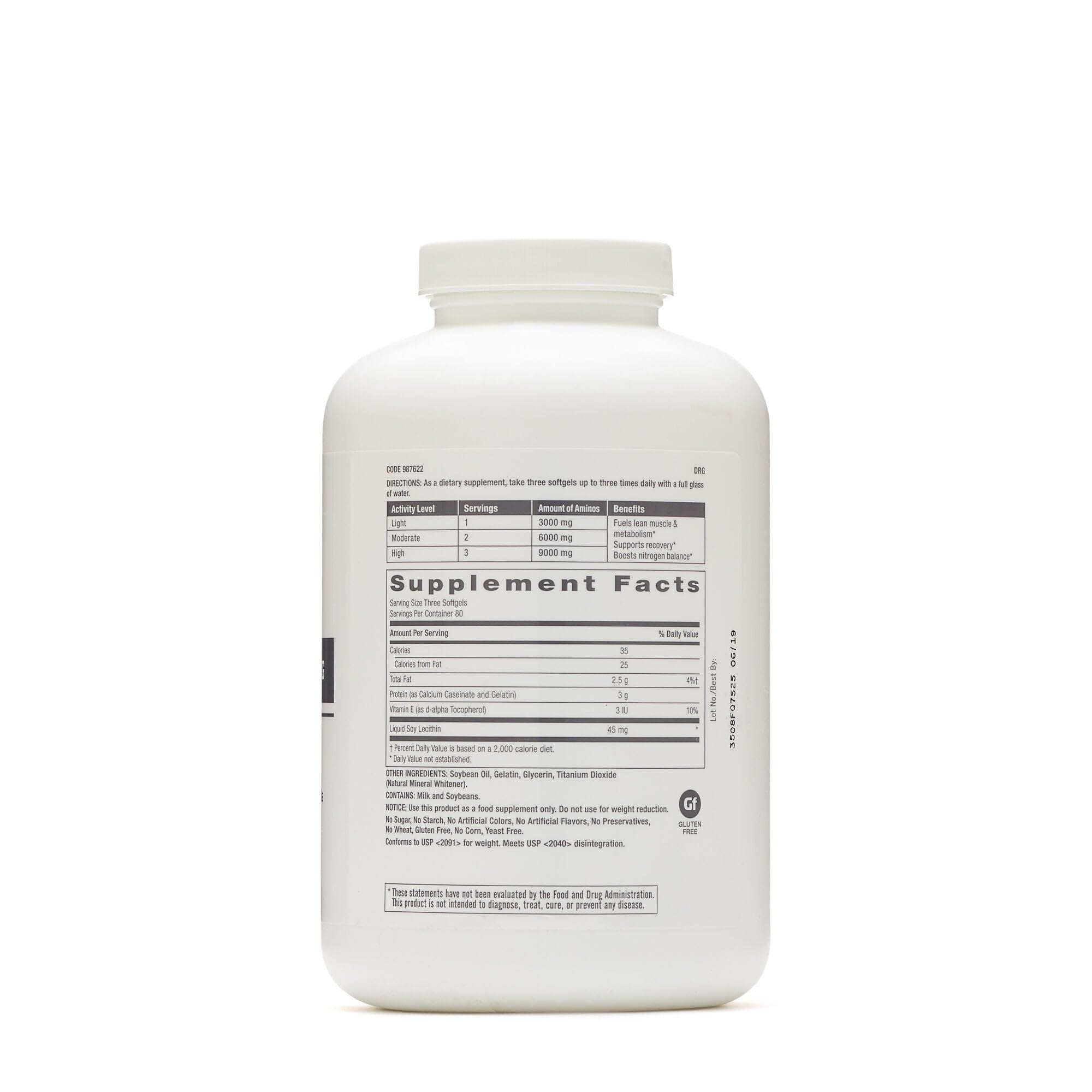 Buy now GNC Pro Performance Amino 3000mg, 240 Softgels, Supports Protein Synthesis and Muscle Repair at indiglob india