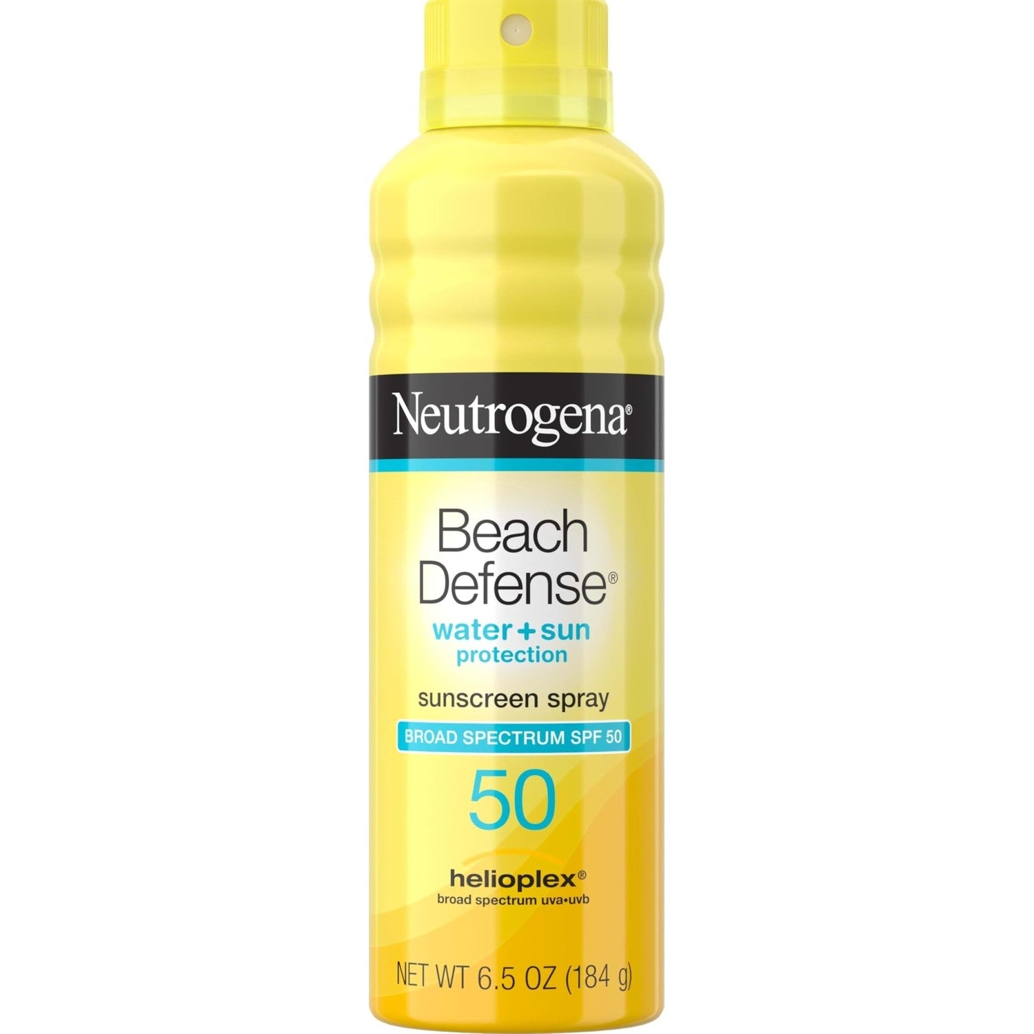 Neutrogena Beach Defense Sunscreen Spray, SPF 50, 6.5 oz | Face & Body, Broad Spectrum for UVA/UVB Protection, Lightweight Sunscreen, Water-Resistant up to 80 Minutes, Beach-Strength