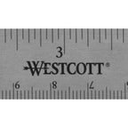 Westcott 10414 Stainless Steel Metal Ruler with Non-Slip Cork Base, 6 in