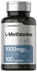 Horbäach L-Methionine 1000mg | 100 Capsules | Free Form Supplement