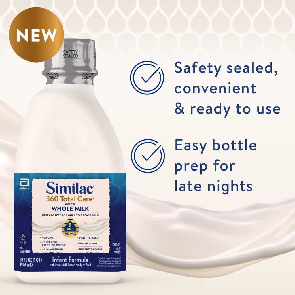 Similac 360 Total Care Made With Whole Milk, Ready-to-Feed Baby Formula