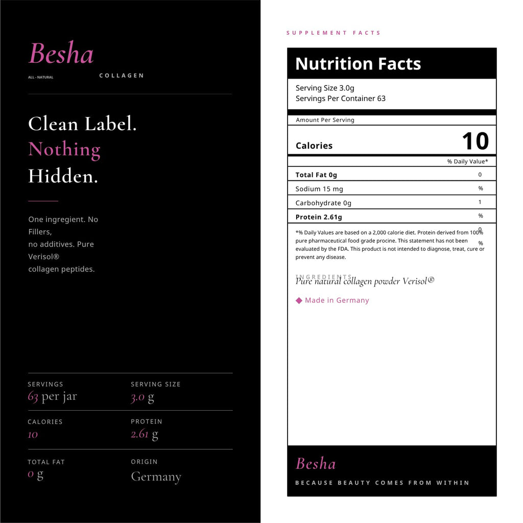 BESHA INC Verisol Collagen Bioactive Peptides (Natural Collagen Powder) Made in Germany