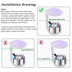 PULACO Mist Maker, 12 LED Mister Fogger Water Fountain Pond Fog Machine Atomizer Air Humidifier, Indoor Fountain Mister Foggers Perfect for Halloween
