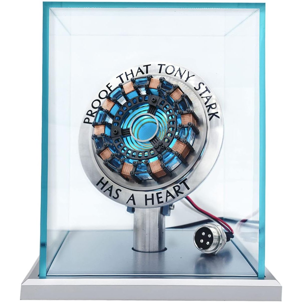 Buy now New Version 1:1 Iron Man Arc Reactor MK1,with LED Light, Tony Stark has a Heart Touch Sensitive, No Remote Control Required,Totally Easy Assembly ,USB Interface (with Display Case) at indiglob india