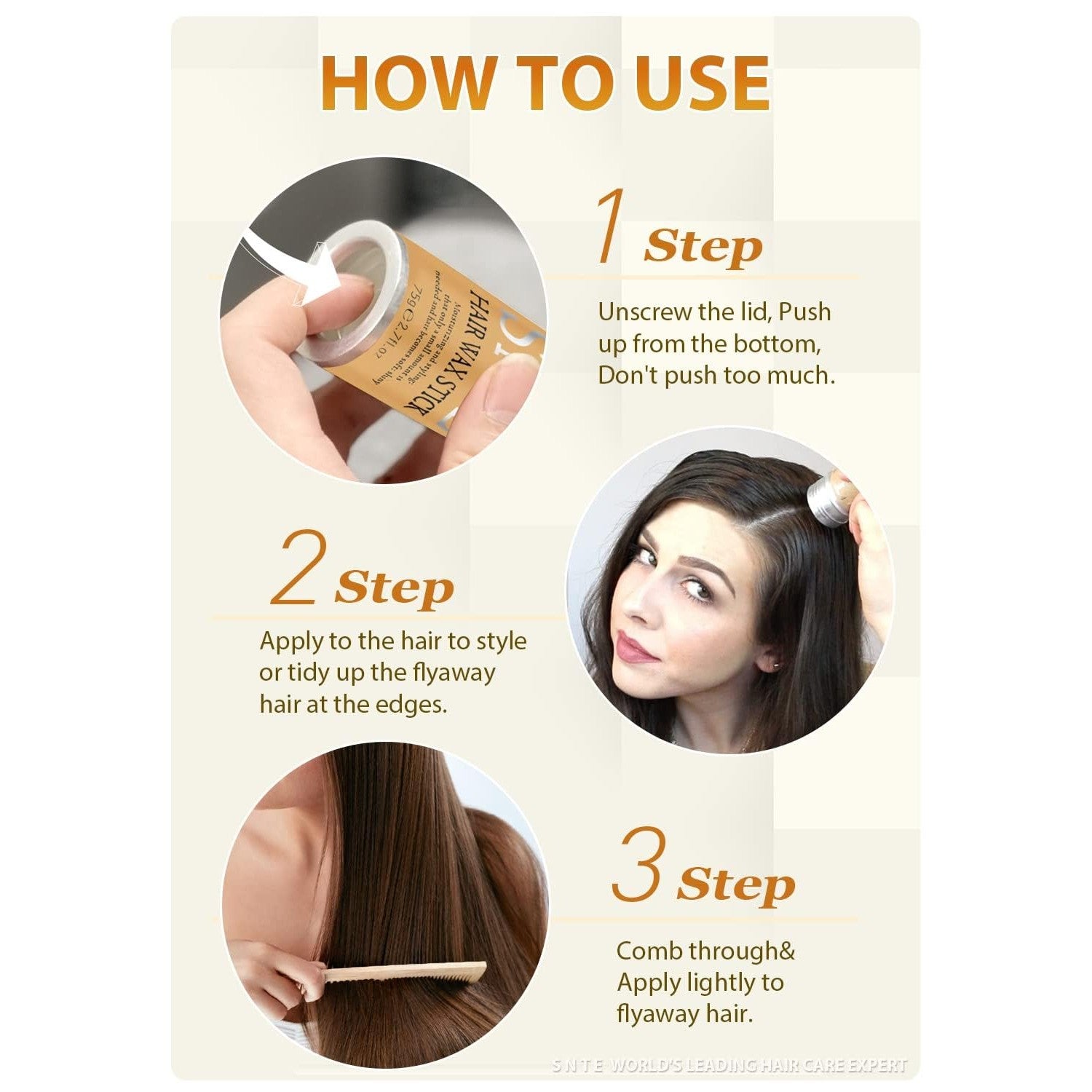 Samnyte Hair Wax Stick, Gel Tamer for Flyaways, Nourishing Slick Stick Pomade for Women & Kids, Slick Back & Styling Cream, Hair Styling Accessories for Teen Girls Gifts, 2.7 Fl Oz | Nourishing