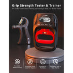 Grip Strength Tester Trainer - Electronic Hand Dynamometer of 400lbs/180kg & Grip strengthener with Adjustable Resistance for Sport