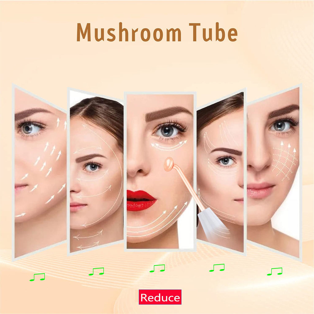 Quiet&Far High Frequency Facial Machine Skin Care Tool for Wrinkles Reducing Skin Tightening High Frequency Facial Wand with 4 Tubes