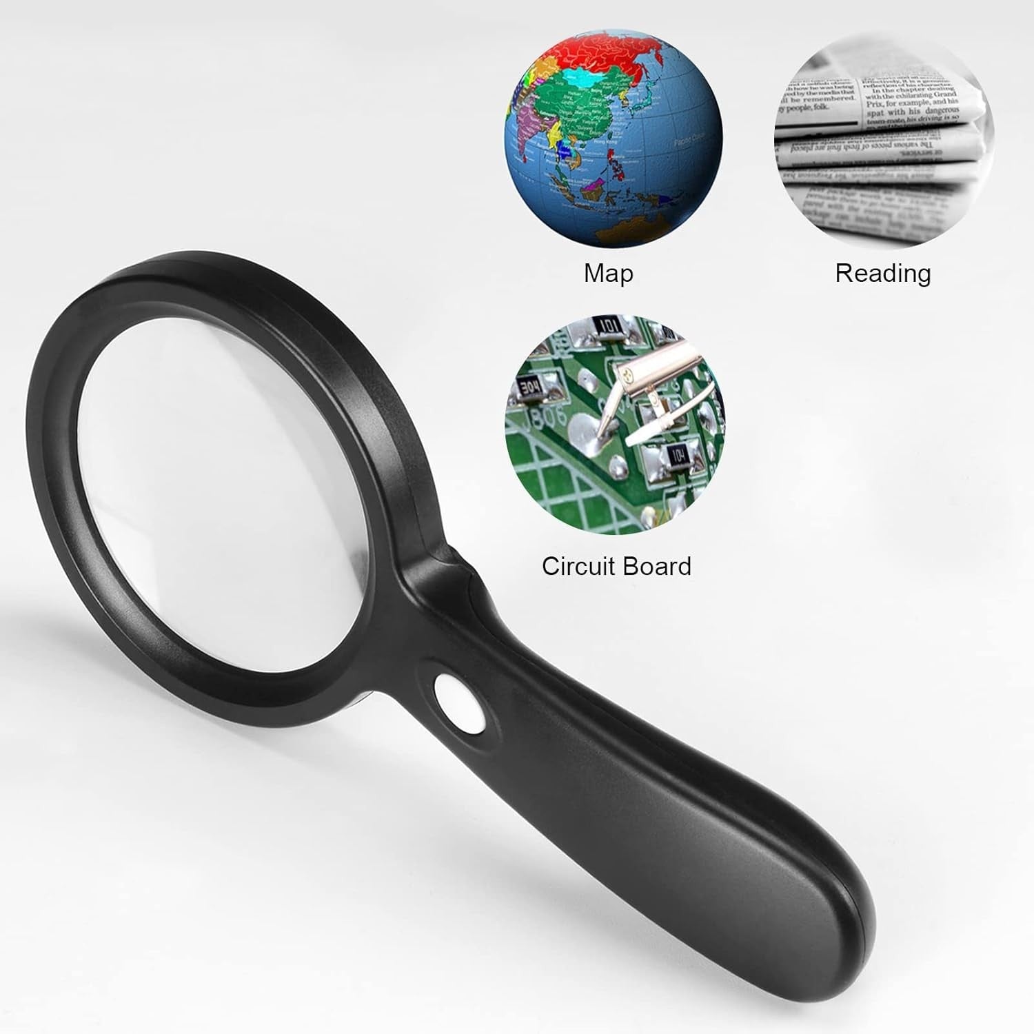 Buy now Magnifying Glass with Light, 10X Handheld Large Magnifying Glass 12 LED Illuminated Lighted Magnifier for Macular Degeneration, Seniors Reading, Soldering, Inspection, Coins, Jewelry, Exploring at indiglob india