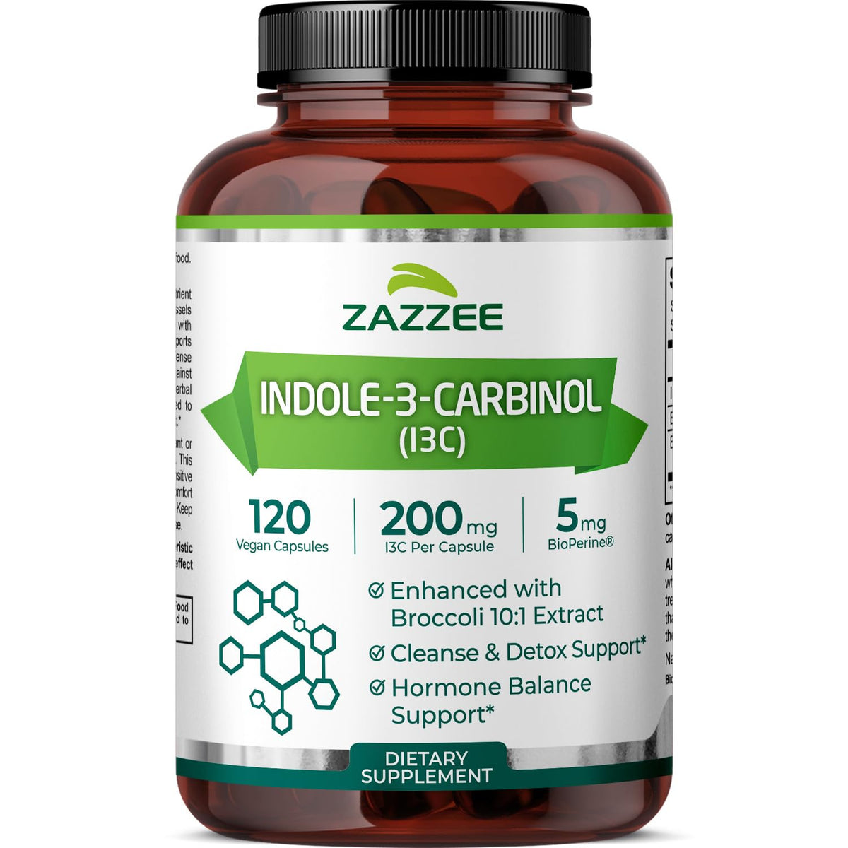 Zazzee High Absorption Indole-3-Carbinol (I3C), 200 mg per Capsule, Vegan