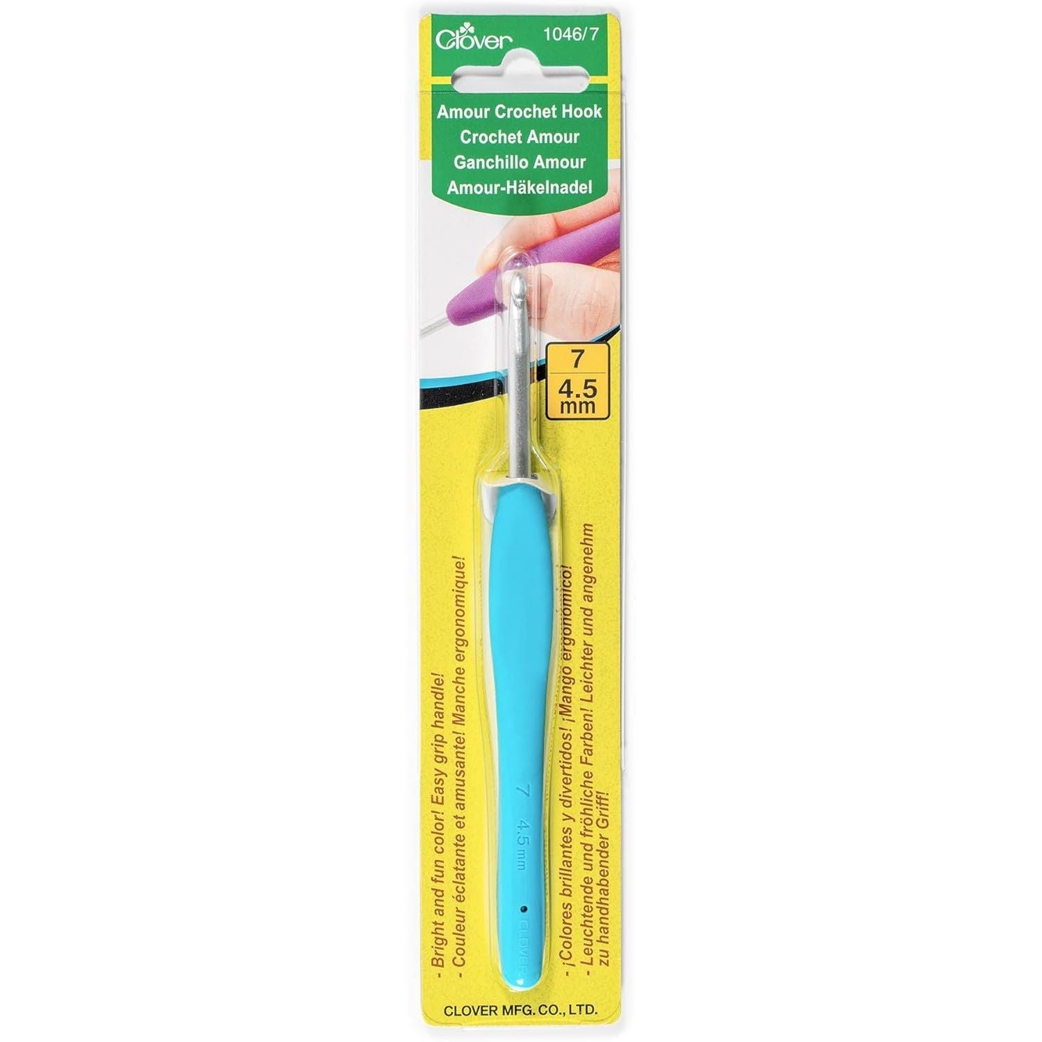 Buy now Clover 1043/E Magenta Amour Crochet Hook, Size E, 3.5mm, Red 4.5mm at indiglob india