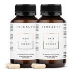 JSHealth Hair Growth Vitamins for Women. Hair + Energy with Kelp Iodine and Zinc. Supports Thickness, Strength, Energy. Nutritionist-Formulated (60 Capsules) | Hair Vitamins for Women and Men, Zinc and Iodine Hair Supplements for Hair Growth