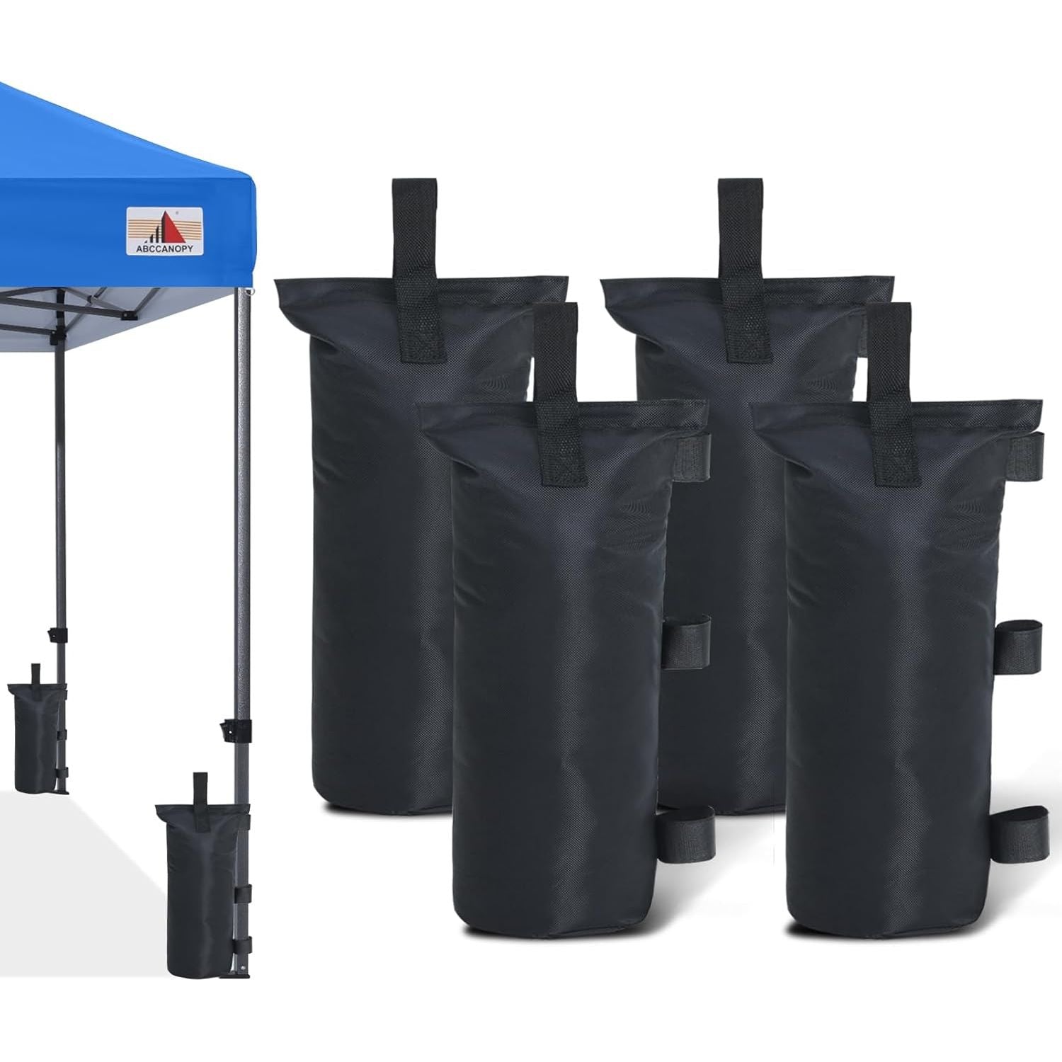 Buy now ABCCANOPY Canopy Weights Set of 4-120LBS Sand Bags for Pop up Tent, Weight Bags for Outdoor Gazebo, Trampoline, Pergola, Blue (Without Sand) 150lbs Black at indiglob india