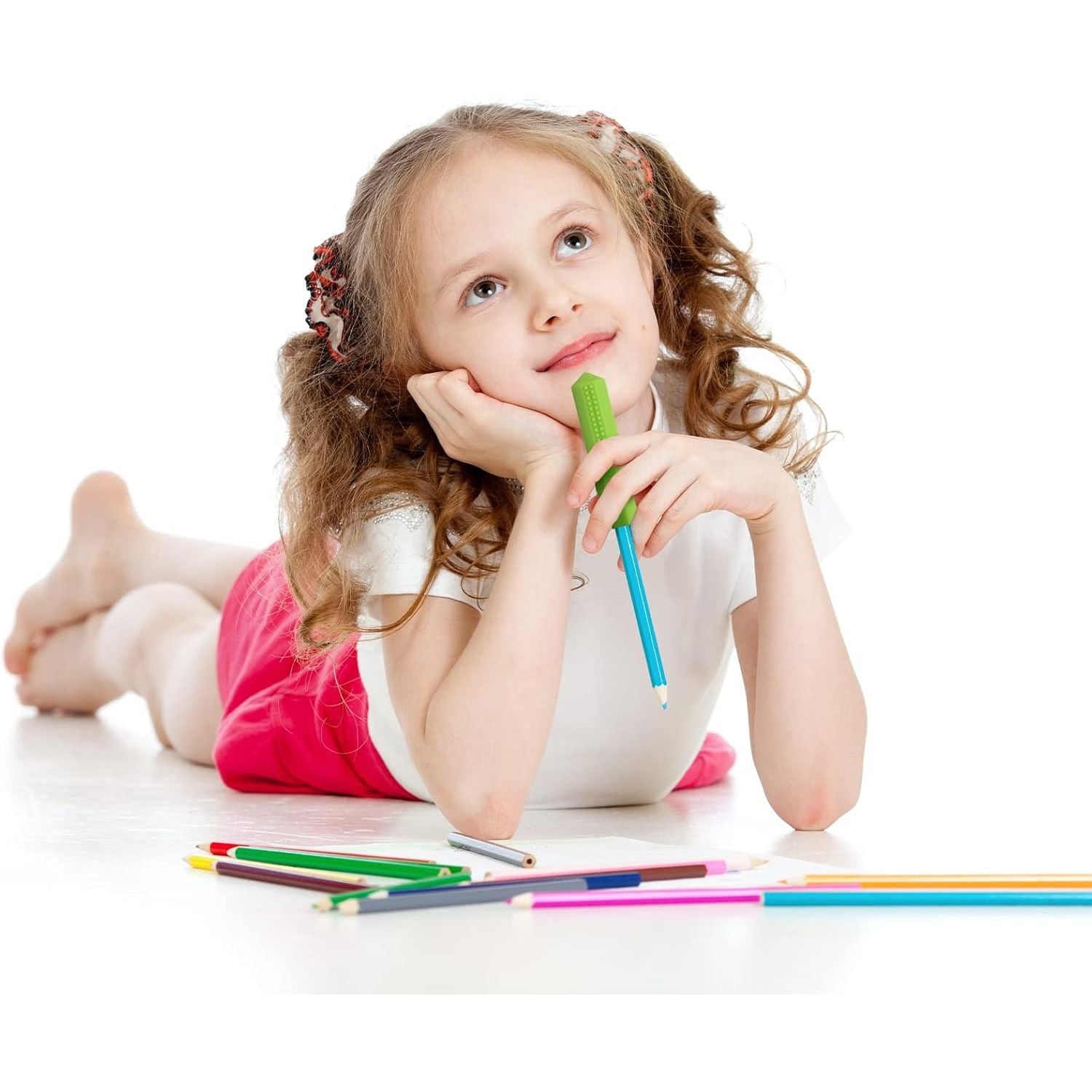 Buy now Eersida 6 Pieces Sensory Chew Pencil Toppers Set Chewable Pencil Toppers Chew Toys for Sensory Kids Boys and Girls, Oral Motor Needs(Red, Blue, Green) at indiglob india