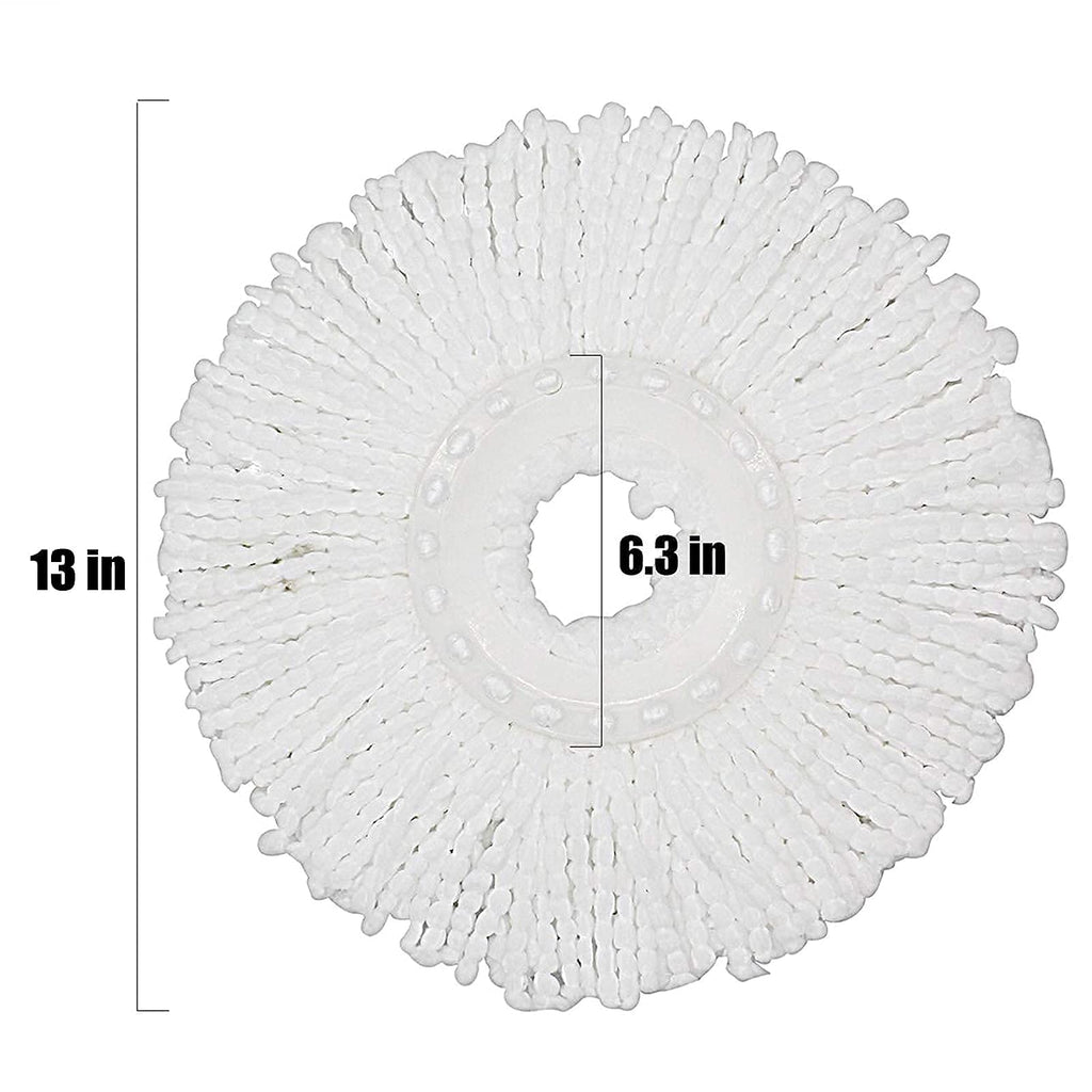 5 Replacement Mop Micro Head Refill for 360° Spin Magic Mop-Microfiber Replacement Mop Head-Round Shape Standard Size