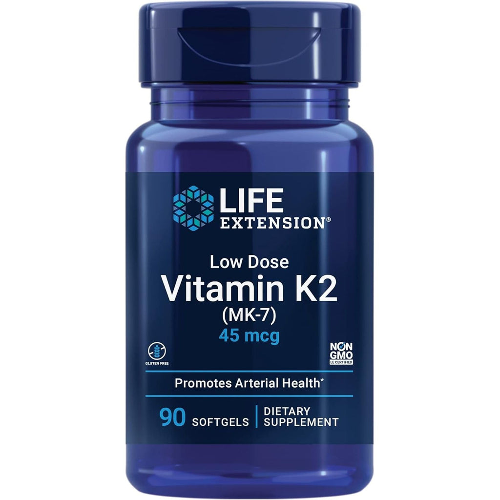 Buy now Life Extension Low Dose Vitamin K2 â€“ Supports Arterial Health â€“ Non-GMO, Gluten-Free â€“ 90 Softgels at indiglob india