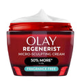 Olay Face Moisturizer, Regenerist Micro-Sculpting Cream for Women, Fragrance-Free - Anti-Aging, Anti-Wrinkle, Firming Skin Care - Triple Collagen Cream, Peptide, Hyaluronic Acid, Niacinamide, 1.7oz