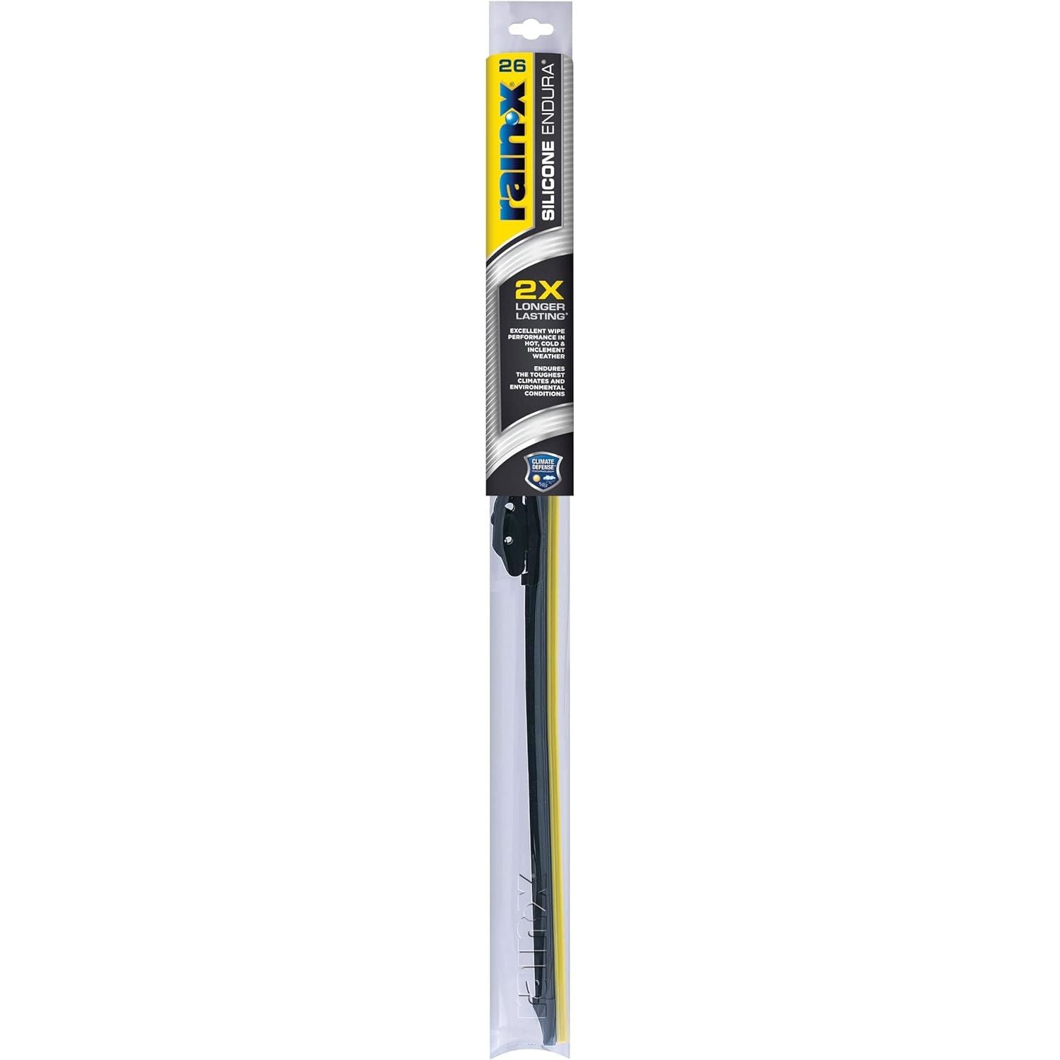 Buy now Rain-X 830122 Silicone Endura Wiper Blades, 22 Inch Windshield Wipers (Pack of 1), Automotive Replacement Windshield Wiper Blades With Two Times Longer-Lasting Resilient Silicone Rubber Squeegee 26" Endura at indiglob india