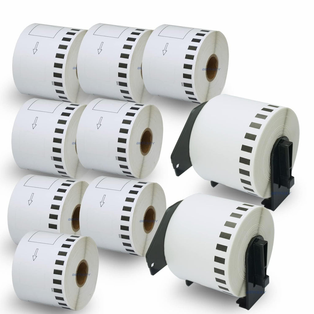 BETCKEY Replace for Brother DK-2205 (2.4 in x 100 ft) Label[10Roll/2Holder]