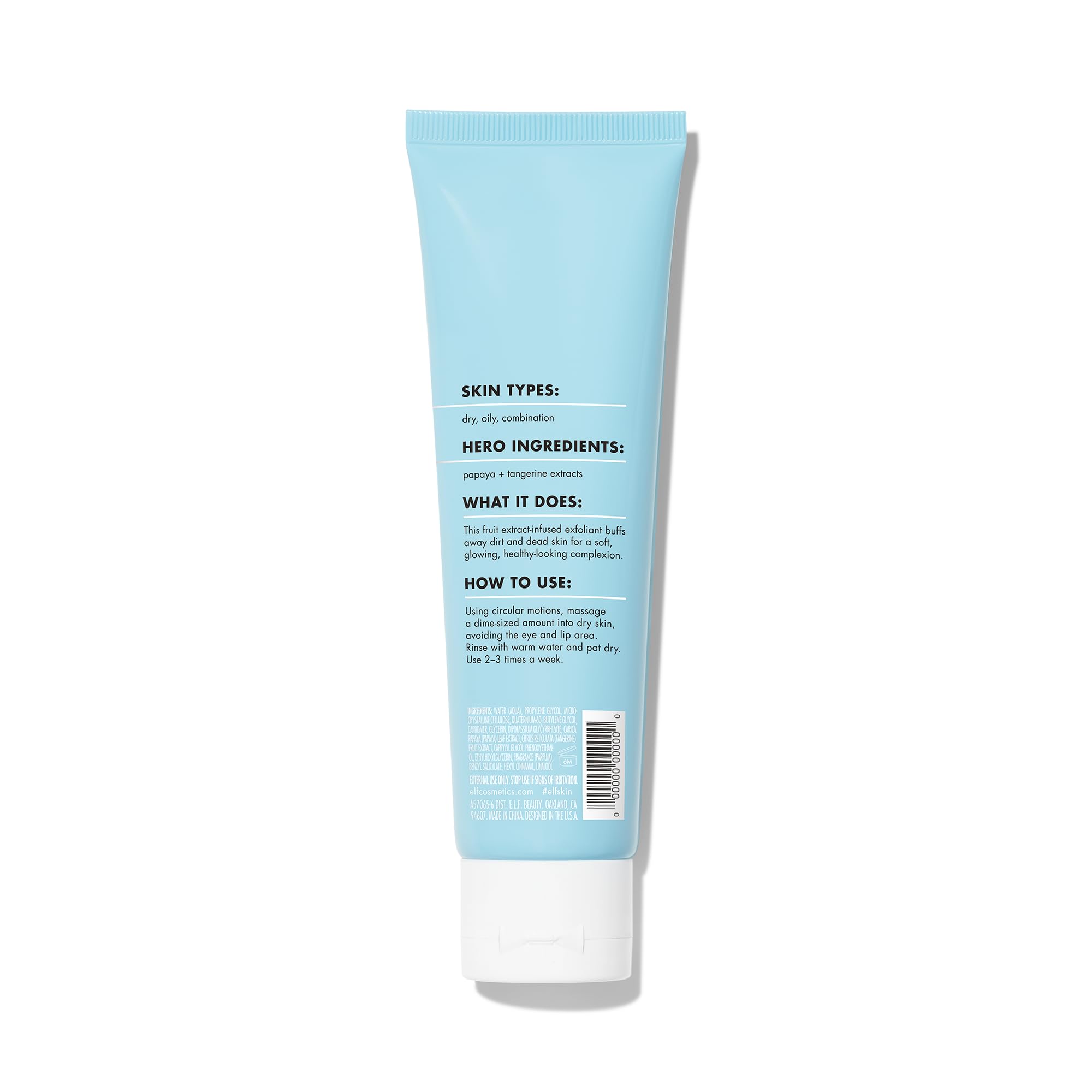 e.l.f. SKIN Holy Hydration! Gentle Peeling Exfoliant, Cleanser, Effective, Easy to Apply, Peels Away Dead Skin, Removes Dirt, Ideal for All Skin Types
