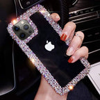 Buy now Bonitec Compatible with iPhone 13 Pro Max Case for Women Girls 3D Glitter Sparkle Bling Case Luxury Shiny Cute Crystal Charms Rhinestone Diamond Bumper Clear Protective Cases Cover Clear at indiglob india