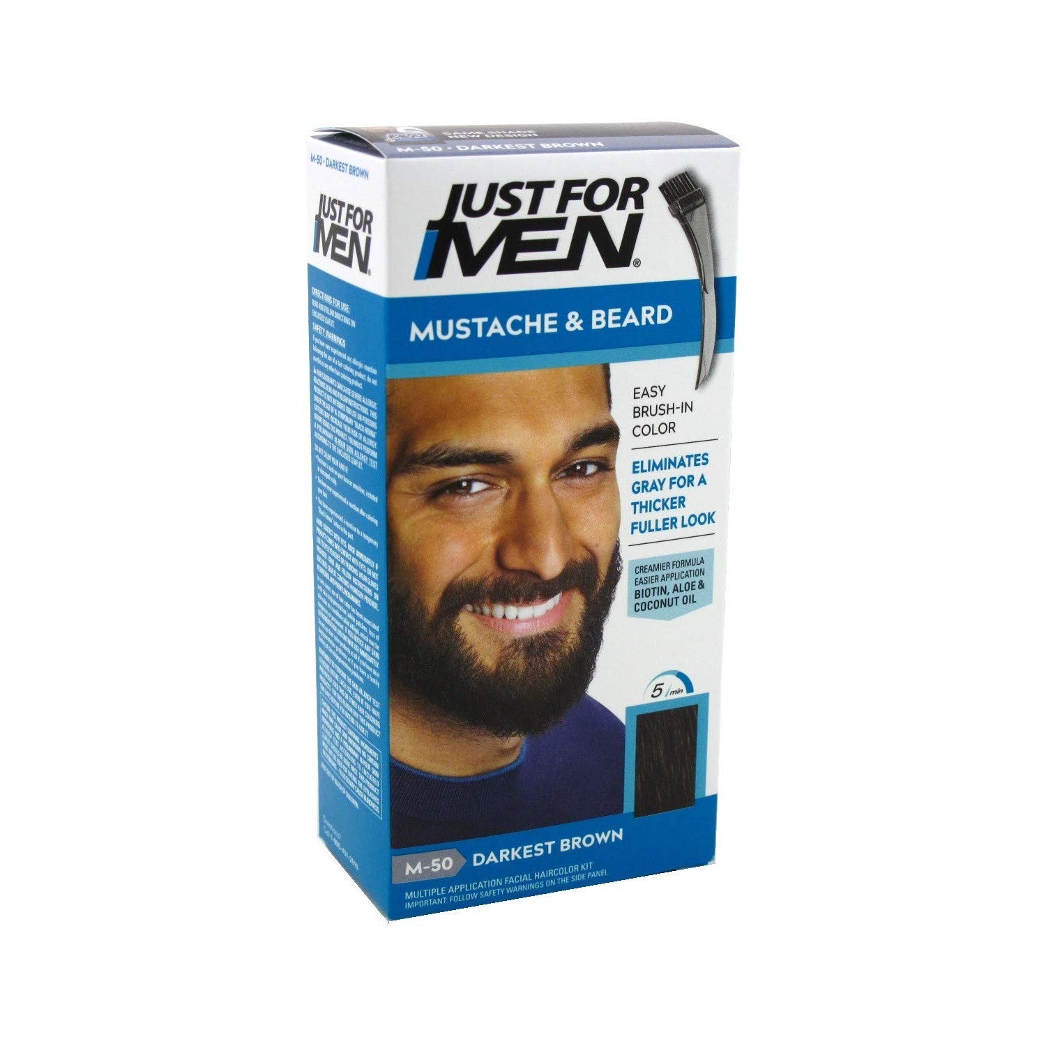 Buy now JUST FOR MEN Color Gel Mustache & Beard M-35 Medium Brown 1 ea Brown (6 Pack) at indiglob india